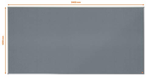 Nobo Essence Grey Felt Notice Board 2400X1200Mm Dd