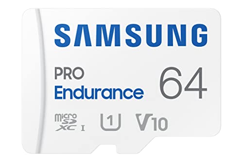 Samsung PRO Endurance 64GB Class 10 MicroSDHC Memory Card and Adapter