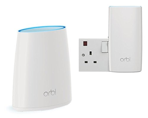 NETGEAR Orbi WiFi System RBK30 - Wi-Fi system (router, extender) - up to 3,500 sq.ft - mesh - GigE - 802.11a/b/g/n/ac - Tri-Band - wall-pluggable