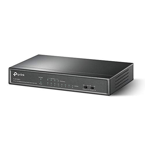 TP-Link TL-SF1008LP - V1 - switch - unmanaged - 8 x 10/100 (4 PoE) - desktop, wall-mountable - PoE (41 W)