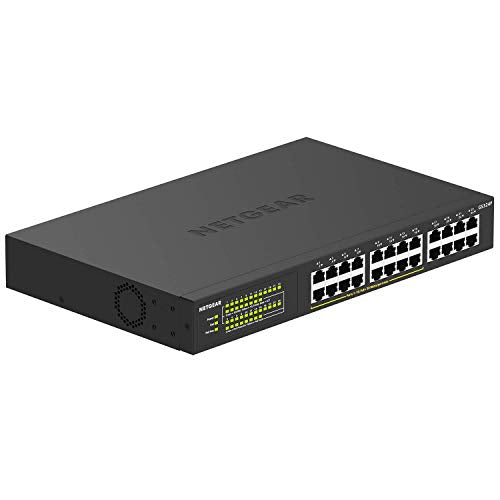 NETGEAR GS324P - Switch - unmanaged - 16 x 10/100/1000 (PoE+) + 8 x 10/100/1000 - desktop, rack-mountable - PoE+ (190 W)