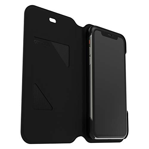 OtterBox Strada Series Via - Flip cover for mobile phone - polyurethane, polycarbonate, synthetic rubber - black night - for Apple iPhone 11 Pro