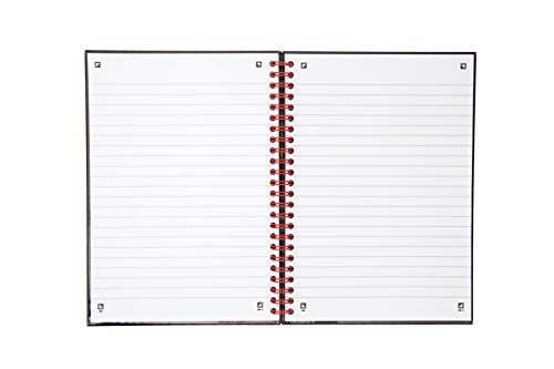 Oxford Black N Red A5 Card Cover Wirebound Notebook Ruled 100 Page