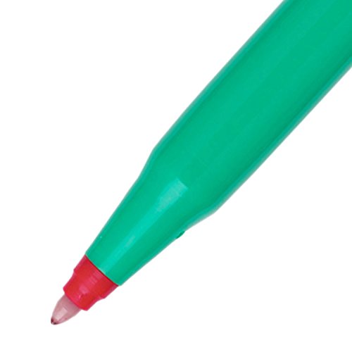 Best Value Pentel R50 Rollerball Pen Green Barrel Water-based 0.8mm Tip 0.4mm Line Red Ref R50-B [Pack of 12]