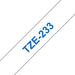 Best Value Brother TZe-233 Labelling Tape Cassette, 12 mm (W) x 8 m (L), Laminated, Brother Genuine Supplies - Blue on White