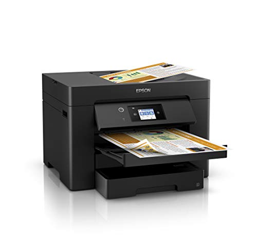 Epson WorkForce WF-7830DTWF - Multifunction printer - colour - ink-jet - A3 (297 x 420 mm) (original) - A3 (media) - up to 25 ppm (printing) - 500 sheets - 33.6 Kbps - USB 2.0, LAN, Wi-Fi(n)