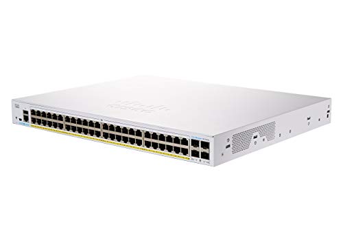 Cisco Business 350 Series 350-48P-4G - Switch - L3 - Managed - 48 x 10/100/1000 (PoE+) + 4 x Gigabit SFP - rack-mountable - PoE+ (370 W)