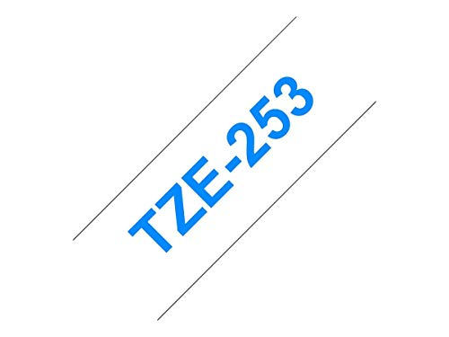 Brother TZe-253 - Blue on white - Roll (2.4 cm x 8 m) 1 roll(s) laminated tape - for Brother PT-D600, P750, P950, P-Touch PT-D800, E550, P900, P950, P-Touch Cube Pro PT-P910