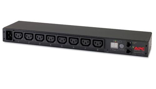 APC Metered Rack PDU AP7821B - Power distribution unit (rack-mountable) - AC 100-240 V - Ethernet 10/100 - input: IEC 60320 C20 - output connectors: 8 (IEC 60320 C13) - 1U - 2.5 m - for P/N: SCL400RMJ1U, SCL500RMI1UC, SCL500RMI1UNC, SMTL1000RMI2UC, SMTL750RMI2UC, SMX750C