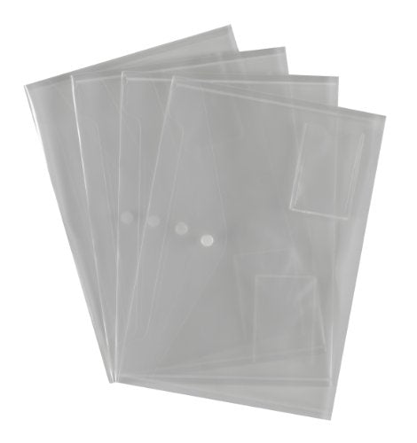 Valuex A4 Popper Wallets Clear (Pack 5)