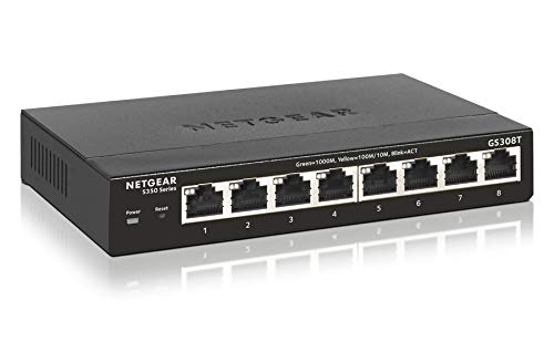 Best Value NETGEAR 8-Port Gigabit Ethernet Smart Managed Pro Switch (GS308T) - Desktop, Fanless Housing for Quiet Operation, S350 Series