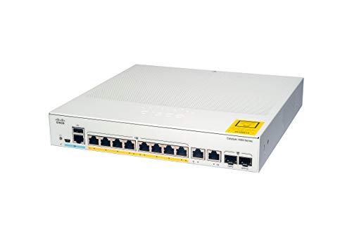 Cisco Catalyst 1000-8FP-E-2G-L - Switch - Managed - 8 x 10/100/1000 (PoE+) + 2 x combo Gigabit SFP (uplink) - rack-mountable - PoE+ (120 W)