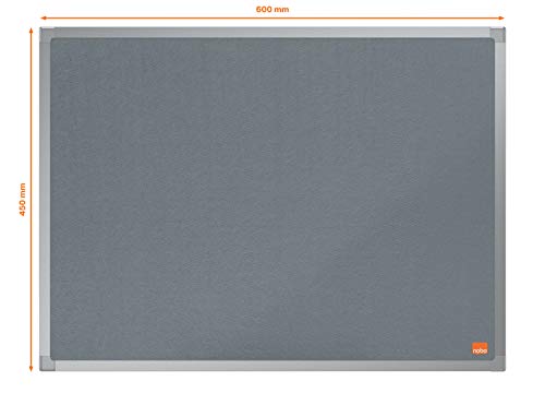 Nobo Essence Grey Felt Notice Board 600X450Mm Dd