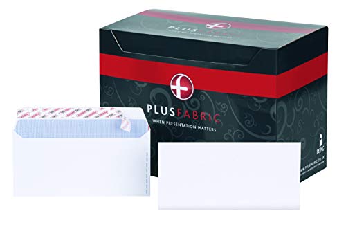 Best Value Plus Fabric DL White Wallet Peel and Seal Envelope With Powertac and Easy Open, 120 GSM, Pack of 500