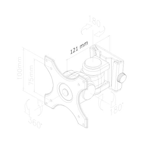 Newstar TV/Monitor Wall Mount (2 pivots & tiltable) for 10"-30" Screen - Black. Tilt and Swing (2 pivots) wall mount suitable for screens between 10" and 30" and up to 10kg max.  Depth 12cm. This model allows you to pull your screen away from the wall, and then turn it left or right, and also tilt forward to choose the ideal viewing angle to suit your needs. - Mount suitable for VESA sizes: 75x75 and 100x100mm - Newstar have over 20 years experience providing high quality mounts to suit a wide v