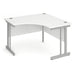 Dynamic Impulse 1200mm Corner Desk White Top Silver Cantilever Leg I000318