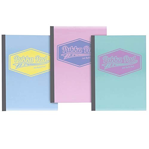 Best Value Pukka A4 Pastel Refill Pad - Blue/Pink/Mint - Pack of 3