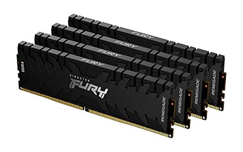 Kingston FURY Renegade - DDR4 - kit - 32 GB: 4 x 8 GB - DIMM 288-pin - 3600 MHz / PC4-28800 - CL16 - 1.35 V - unbuffered - non-ECC - black