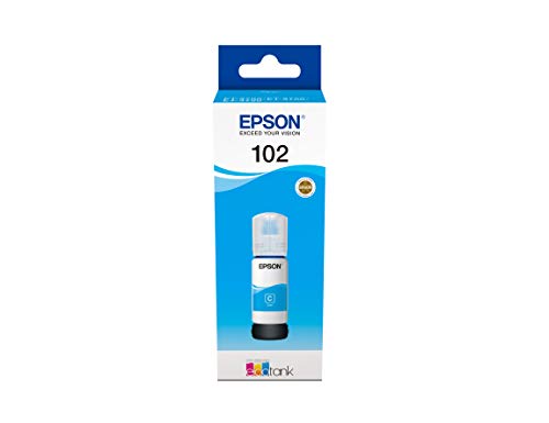 Epson 102 - 70 ml - cyan - original - ink tank - for EcoTank ET-15000, 2700, 2750, 2751, 2756, 3700, 3750, 4750, Expression ET-2700, 2750, 3700