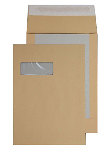 Best Value Blake Purely Packaging C4 324 x 229 mm Board Back Pocket Peel & Seal Envelopes Window (13901MW) Manilla - Pack of 125