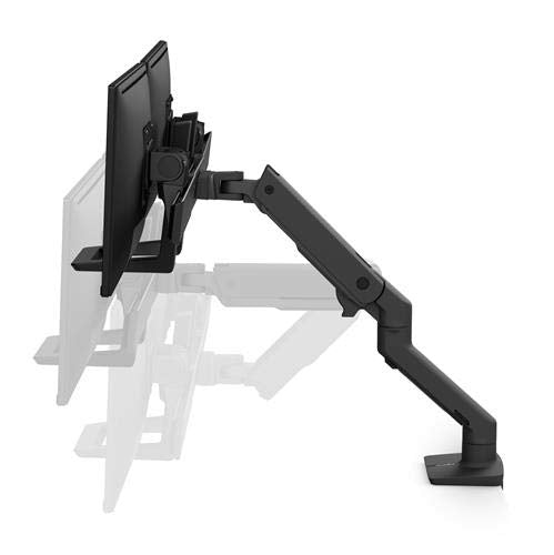 Ergotron HX Desk Dual Monitor Arm - Mounting kit (handle, articulating arm, desk clamp mount, grommet mount, 2 pivots, mounting hardware, hinge, extension part) - for 2 monitors - matte black - screen size: up to 32" - desktop