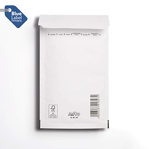 Best Value 120 x 215 Blue Label White Bubble Mailing Bags, P&S 200 pack