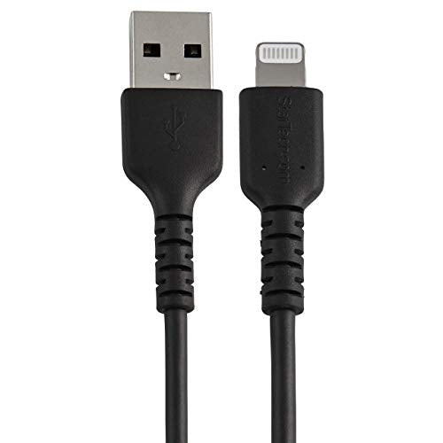 StarTech 15cm Durable USB A to Lightning Apple MFI Certified Cable Black