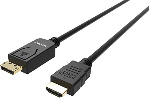 Vision Professional - Videokabel - DisplayPort HDMI - m bis - 1 m - Kabel - Digital/Display/Video, Schwarz