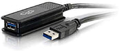 C2G 5m USB 3.0 USB-A Male to USB-A Female Active Extension Cable - USB extension cable - USB Type A (M) to USB Type A (F) - USB 3.0 - 30 V - 5 m - active - black