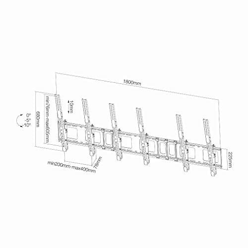 Neomounts by Newstar NS-WMB300P - Bracket - for 3 LCD displays - black - screen size: 40"-52" - wall-mountable