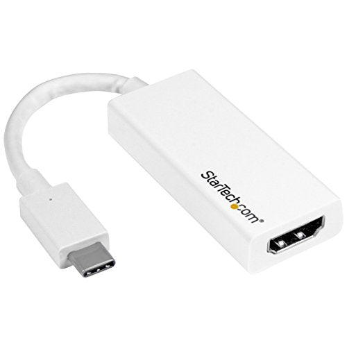 StarTech.com CDP2HD4K60W USB-C to HDMI Adapter - White - 4K 60Hz