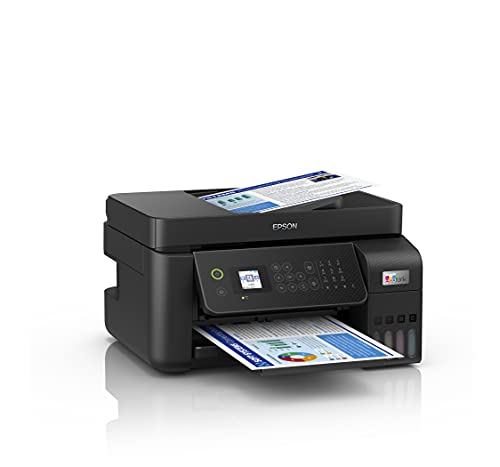 Epson EcoTank ET-4800, Inkjet Printers, Ink tank system, A4 (, 4 Ink Cartridges, KCYM, Print, Scan, Copy, Fax, Manual, 5,760 x 1,440 DPI, 33 pages/min Monochrome, 15 pages/min Colour, 100 Sheets Standard, 1,200 DPI x 2,400 DPI (Horizontal x Vertical), 30