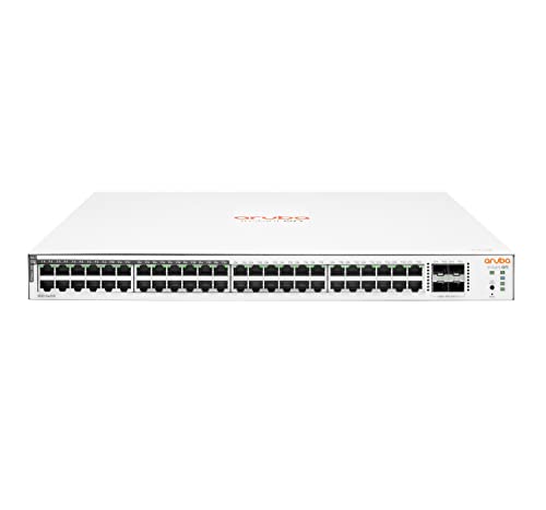 HPE Aruba Instant On 1830 48G 24p Class4 PoE 4SFP 370W Switch - Switch - smart - 24 x 10/100/1000 + 24 x 10/100/1000 (PoE+) + 4 x Gigabit SFP - desktop, rack-mountable - PoE+ (370 W)