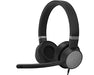 Lenovo Go - Headset - on-ear - wired - active noise cancelling - USB-C - thunder black - Certified for Skype for Business, Certified for Microsoft Teams - for IdeaPad S340-14, ThinkCentre M80s Gen 3, M90a Gen 3, M90a Pro Gen 3, M90t Gen 3, V15 IML