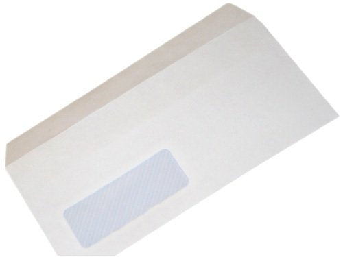 Best Value Box of 1000 x DL White Window Envelope Self-Seal 80gsm, 2017260