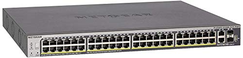 ProSAFE S3300-52X-PoE+ 48-Port POE Gigabit Stackable Smart Managed Switch (With 2x 10-GbE SFP+ Fiber & 2x 10-GbE Copper)