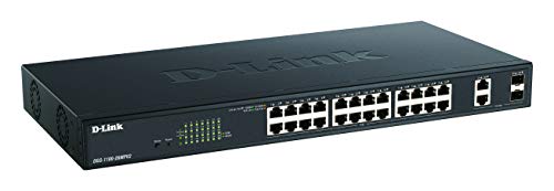 D-Link DGS 1100-26MPV2 - Switch - smart - 24 x 10/100/1000 (PoE+) + 2 x combo Gigabit SFP - rack-mountable - PoE+ (370 W)