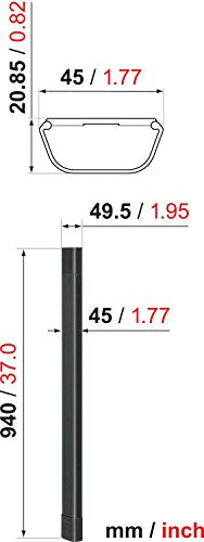 Universal cable cover 37" - 4 cable White