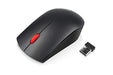 Lenovo ThinkPad Essential Wireless Mouse - Mouse - laser - 3 buttons - wireless - 2.4 GHz - USB wireless receiver - for IdeaCentre AIO 3 24, 3 27, ThinkCentre M60, ThinkEdge SE30, ThinkPad L14 Gen 2, P14s Gen 2