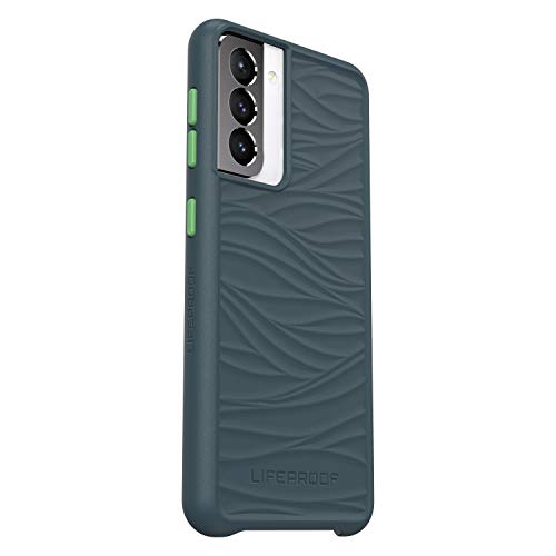 LifeProof WAKE - Back cover for mobile phone - 85% ocean-based recycled plastic - neptune (blue/green) - mellow wave pattern - for Samsung Galaxy S21 5G