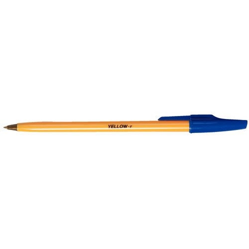 Best Value niceday Yellow Ballpoint Pen Blue Fine - Box of 50