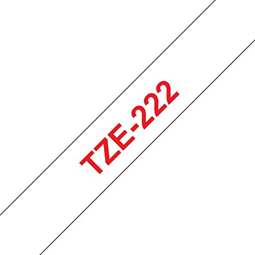 Brother TZe-222 - Red on white - Roll (0.9 cm x 8 m) 1 roll(s) laminated tape - for Brother PT-D210, D600, H110, P750, P950, P-Touch Cube PT-P300, P-Touch Cube Pro PT-P910