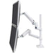 Ergotron LX Dual Stacking Arm Tall Pole - Desk mount for 2 LCD displays - aluminium - white - screen size: up to 40"