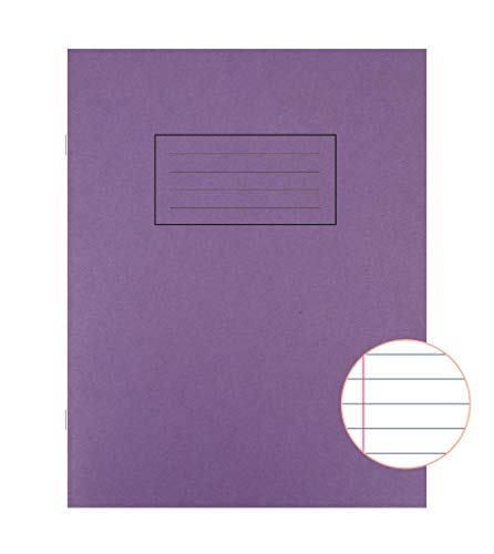 Best Value Silvine Exercise Book Ruled and Margin 80 Pages 229x178mm Purple Ref EX100 [Pack of 10]