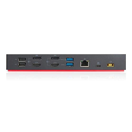 Lenovo ThinkPad Hybrid USB-C with USB-A Dock - Docking station - USB-C - 2 x HDMI, 2 x DP - GigE - 135 Watt - for Miix 520-12IKB, Tablet 10, ThinkPad E480, E580, L380, L380 Yoga, L470, L480, L580, P51s, P52s, T25, T470, T470p, T470s, T480, T480s, T570, T580, X1 Carbon, X1 Tablet, X1 Yoga, X270, X280, ThinkPad Yoga 370