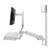 Ergotron SV Combo System with Worksurface & Pan, Small CPU Holder - Mounting kit (CPU holder, wrist rest, wall mount bracket, track mount bracket kit, slide-out mouse tray, monitor mount, barcode scanner and mouse holder, combo arm, work surface with keyboard tray) - for LCD display / PC equipment (Lift and Pivot) - aluminium, high-grade plastic - white - screen size: up to 24" - wall-mountable