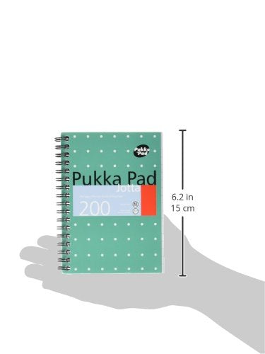 Best Value Pukka Pad 836877 Jotta Notebook Wirebound Perforated Ruled 200pp 80gsm A6 Ref JM036 [Pack of 3],Green