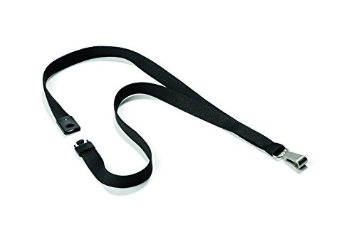 Best Value Durable 812701 Textile Soft Lanyard - Black (Pack of 10)