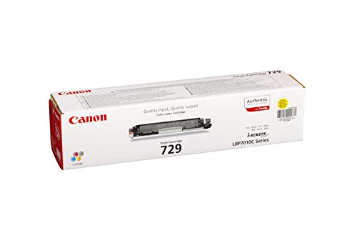 Canon 729 Y - 4367B002 - 1 x Yellow - Toner Cartridge - For iSENSYS LBP7010C,LBP7018C