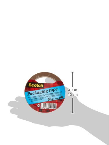 Best Value Scotch Packaging Tape, Solvent Free Adhesive, Secure Closure, Easy to Unwind, 1 Roll, 50 mm x 66 m havana